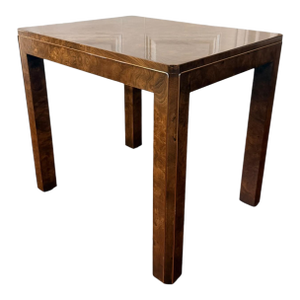 Vintage Burl Wood Waterfall Side Table Purchased From e.j. Audi Manhattan