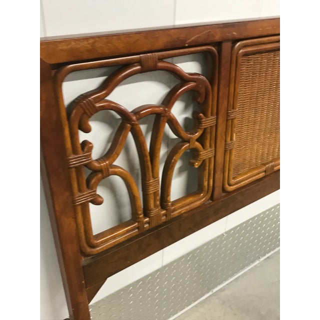Mid-Century Modern 1980s Mid-Century Modern Faux Bamboo Stanley Headboard For Sale - Image 3 of 9