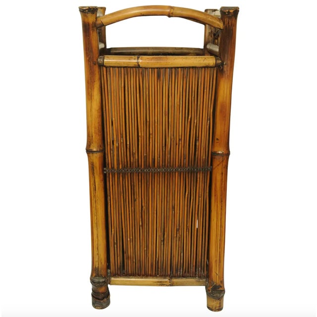 Vintage Bamboo Hallway Chinoiserie Umbrella Stand, 1950s For Sale - Image 6 of 6