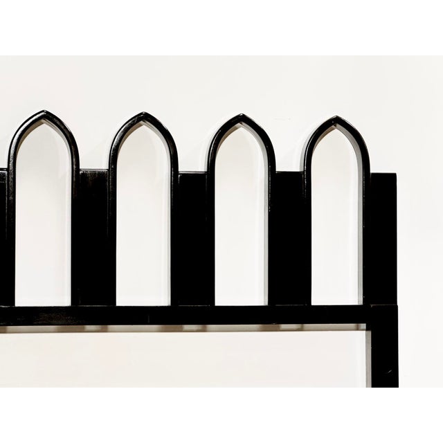 Harvey Probber “Arch” King Size Walnut Headboard, 1950s. Great condition. Measures 39” tall 80.5” wide 2” deep