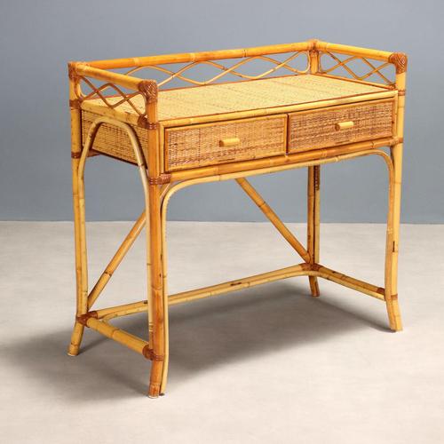 Bamboo Console Table, 1970s For Sale - Image 9 of 9