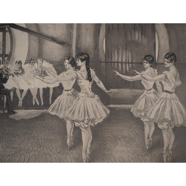 Paul Renouard, Dance Class, 1893, Original Etching For Sale - Image 4 of 7