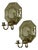 Swedish Octagonal Brass Double Arm Sconces, Set of 2 For Sale