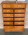 Wood Tall Vintage Tall Teak Wood Campaign Highboy Chest in Style of Bernhardt For Sale - Image 7 of 13