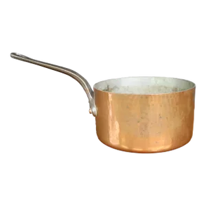French Hand-Hammered Copper Saucepan