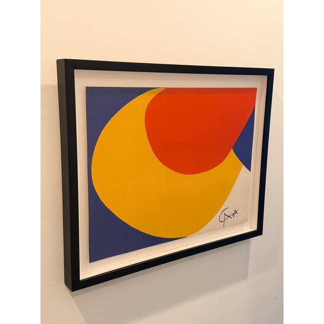 1970s Alexander Calder “Convection (Flying Colors for Braniff Airlines)” Signed Collectors Guild Lithograph, 1974 in Custom Shadowbox Frame For Sale - Image 5 of 5