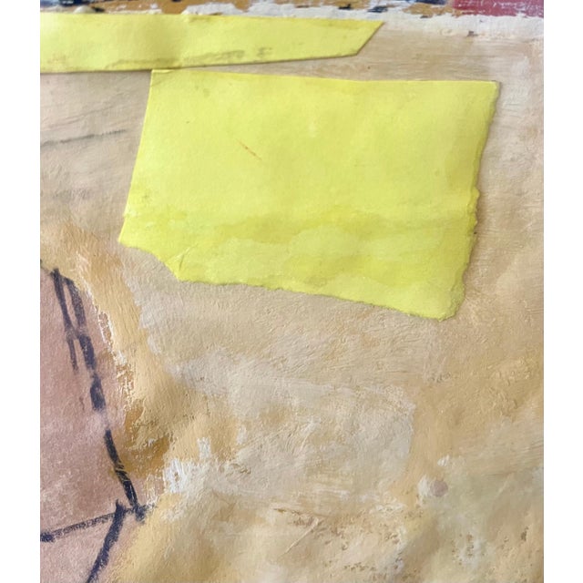 Brown Emilio Tadini, Italian Pop Art Mixed Media Surrealist Painting Collage Gouache Emilio Tadini For Sale - Image 8 of 12