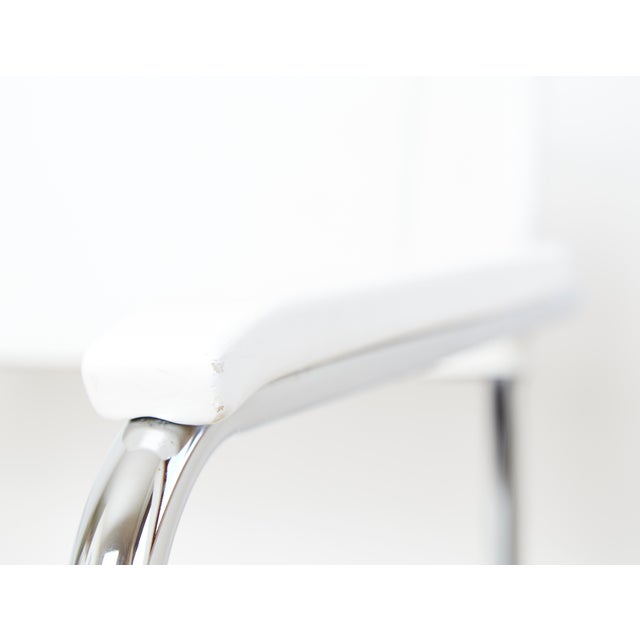 White Vintage Model S34 Armchair by Mart Stam for Thonet, 1970s, Set of 4 For Sale - Image 8 of 18