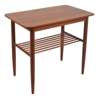 Danish Wooden Side Table, 1960s For Sale