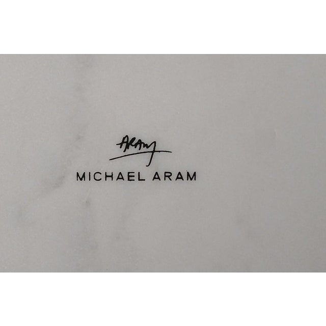 Michael Aram Michael Aram Safari Luxe White Marble Cheese Board With Knife For Sale - Image 4 of 5