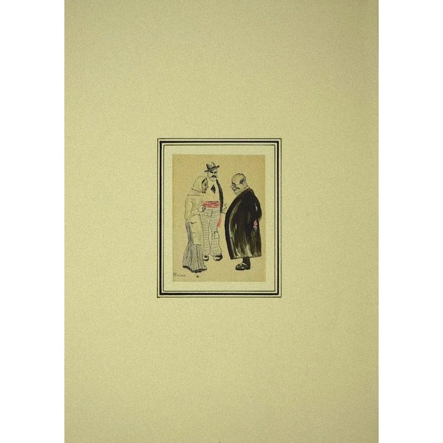 Gabriele Galantara, Figures, 1908, Mixed Media For Sale - Image 3 of 4