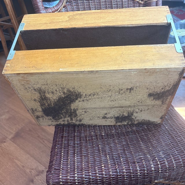 Industrial Antique Two-Tier Oak Office Mail Organizer For Sale - Image 3 of 4