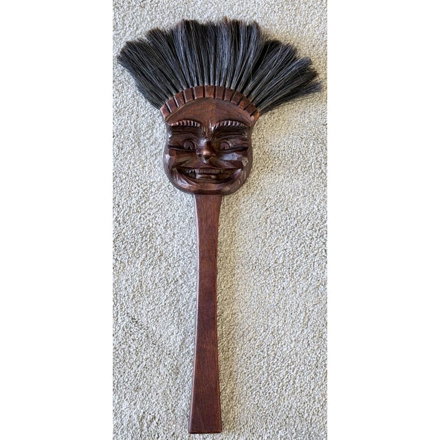 Folk Art Carved Wood Hearth Brush - Biltmore Estate Industries For Sale - Image 11 of 11