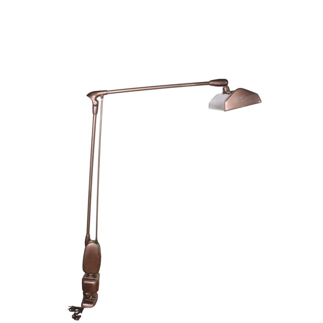 Mid-Century Modern Mid 20th Century Adjustable Flex Arm Task Lamp by Dazor For Sale - Image 3 of 14