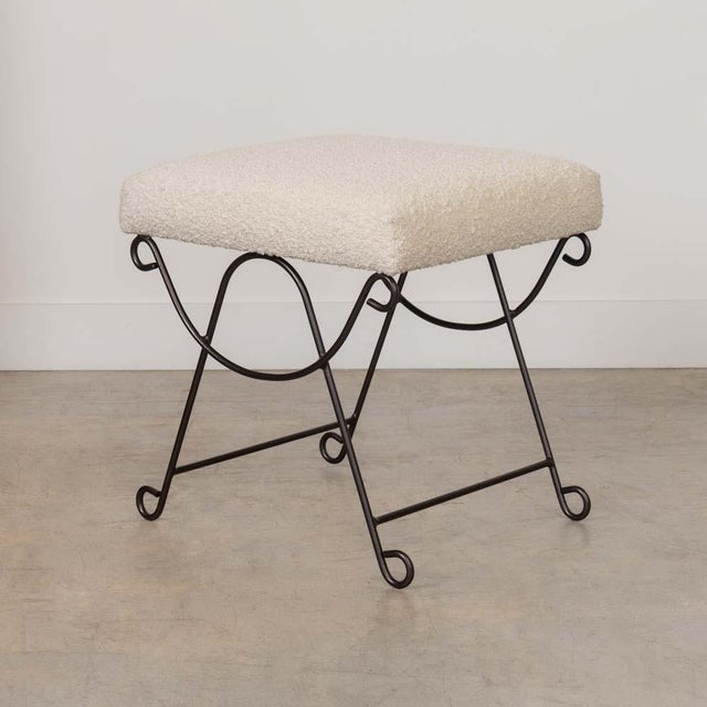 Black Panoplie Iron Loop Stool, Boucle For Sale - Image 8 of 10