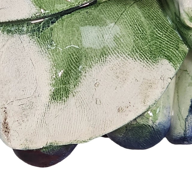 Italian Capodimonte Style Figural Lemons Grapes Candle Holder For Sale - Image 10 of 10