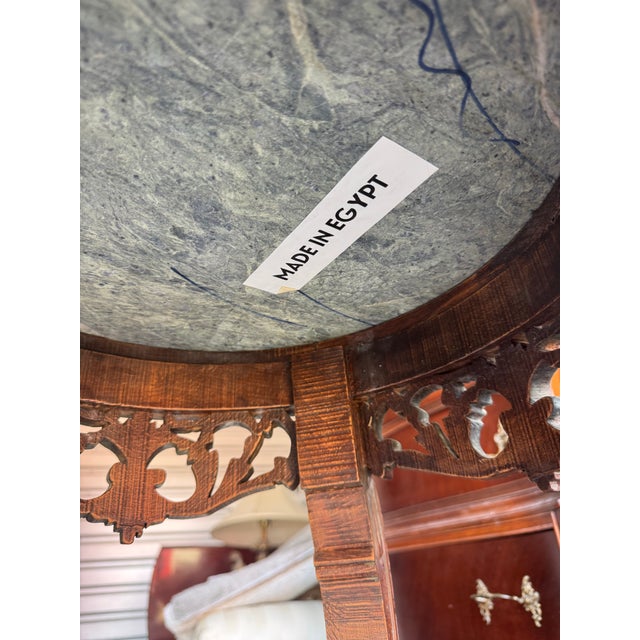 Up for sale is a beautiful, matching pair of vintage Louis XV style pedestals. Crafted by skilled artisans in Egypt—a...