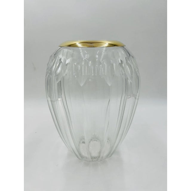 Tiffany & Company Vermeil Sterling Silver, Cut Crystal Centerpiece Vase For Sale - Image 9 of 9