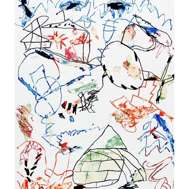 Jan Voss (1936) Abstraction Original color lithograph poster On poster paper, 52 x 70 cm (20 x 28 inches) Printed at the...