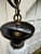 Bradley Hubbard 1920s Vintage Bradley & Hubbard Flush Mount Fixture With Vintage Linenfold Shade For Sale - Image 4 of 5