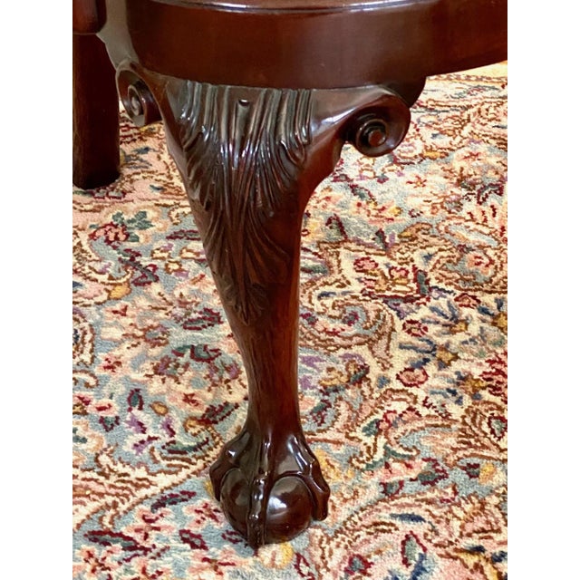 1980s Pair of Red Kindel Winterthur Collection Armchairs - a Pair For Sale - Image 10 of 14