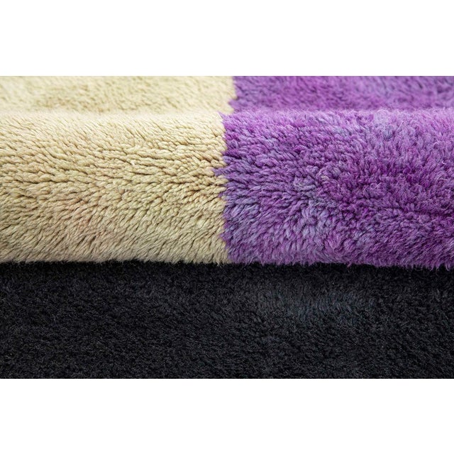 Textile Large Hand-Knotted Moroccan Wool Rug by Azele Studio For Sale - Image 7 of 8