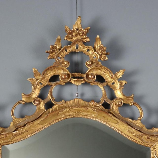 Baroque Style Giltwood Mirror For Sale - Image 4 of 10