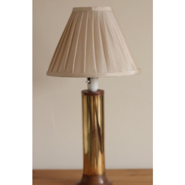 Gold Large Vintage Brass Table Lamp For Sale - Image 8 of 18