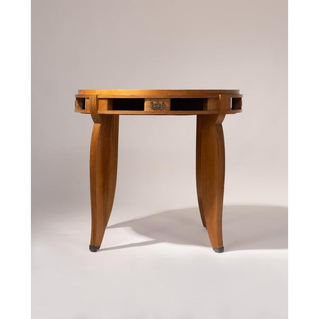 1930s Guéridon Side Tible attributed to Jules Leleu, 1935 For Sale - Image 5 of 9