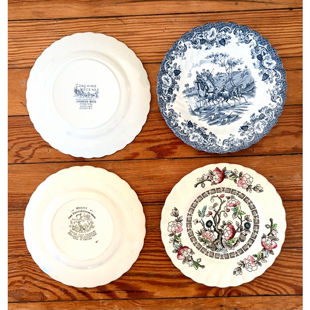 Mid 20th Century Blue and White Wall Plate Grouping / Collection - Set of 9 For Sale - Image 12 of 12