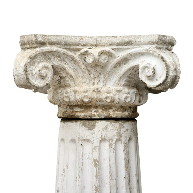 Sculpture Materials French Antique Concrete Ionic Column, Impressive, Circa 1920 For Sale - Image 7 of 9