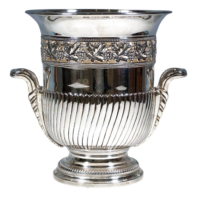 Silver Champagne Wine Cooler from Messulam Milano, 1970s For Sale