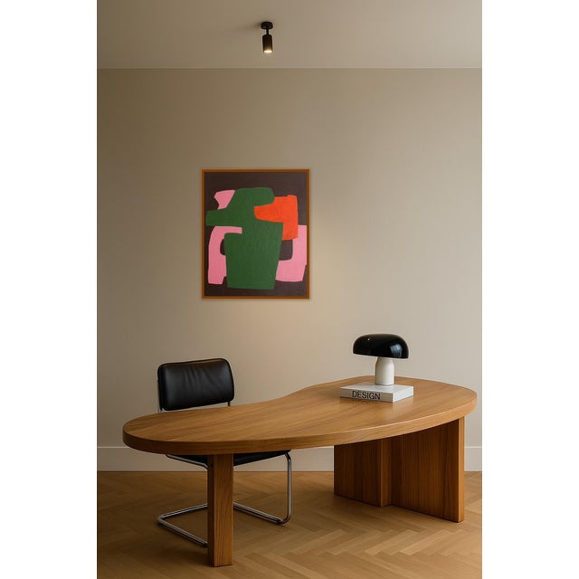 Bodasca, Mid-Century Style Minimalist Brick Composition, 2026, Acrylic on Canvas For Sale - Image 4 of 12