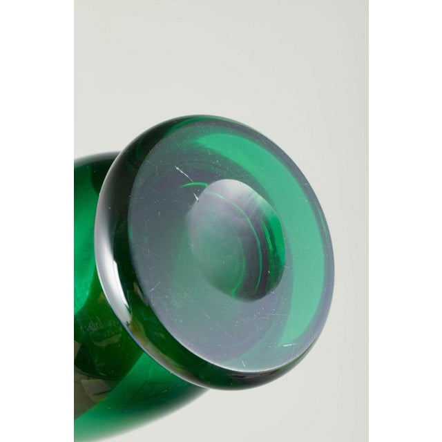 Scandinavian Art Glass Vase in Blue and Green Tones, 1970s For Sale - Image 4 of 5