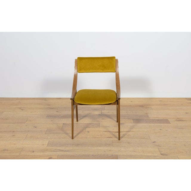 Goldenrod Ski Jumper Chairs from Zamojska, Poland, 1970s, Set of 4 For Sale - Image 8 of 18