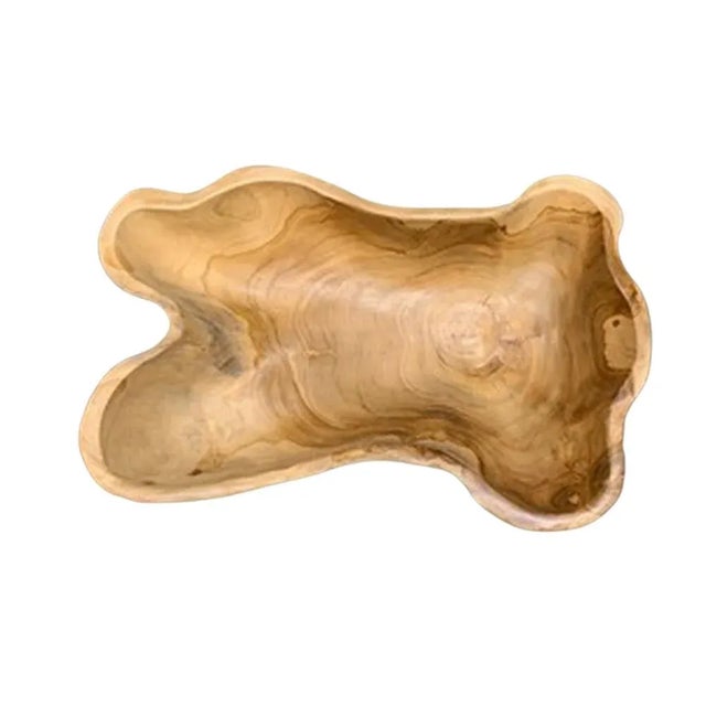 2010s Medium Wooden Bowl For Sale - Image 5 of 5