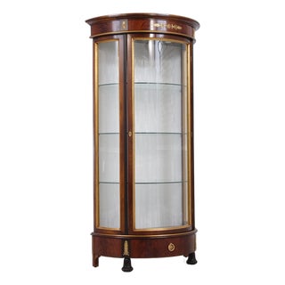 Mobili Colombo Mahogany Neoclassical Vitrine Display Cabinet For Sale