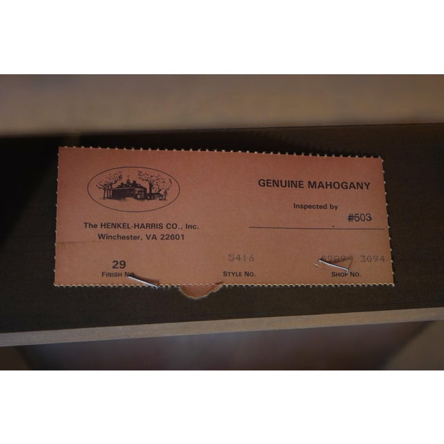 Henkel Harris Mahogany Queen Anne Style Tea Table For Sale - Image 18 of 18