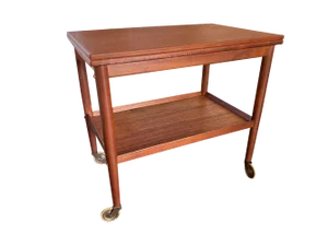 Mid-Century Danish Design Flip Top Bar Cart by Grete Jalk for Poul Jeppesens Møbelfabrik, 1960s