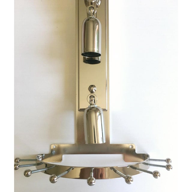 Glass Vintage Italian Crystal Triedo Wall Sconces Styled After Murano - Pair For Sale - Image 7 of 9