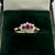 Gold Vintage Ruby and Diamond Cluster Ring, 1980s For Sale - Image 8 of 15