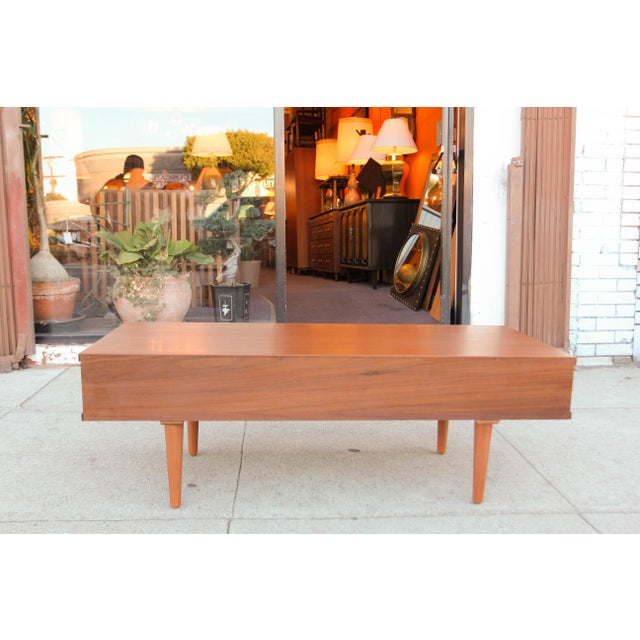 Danish Modern Walnut Coffee Table With Drawers Chairish