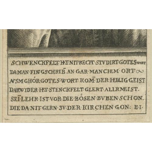 After Frantz Friderich, Caspar Schwenckfeld Portrait, 1500s, Engraving For Sale - Image 5 of 9