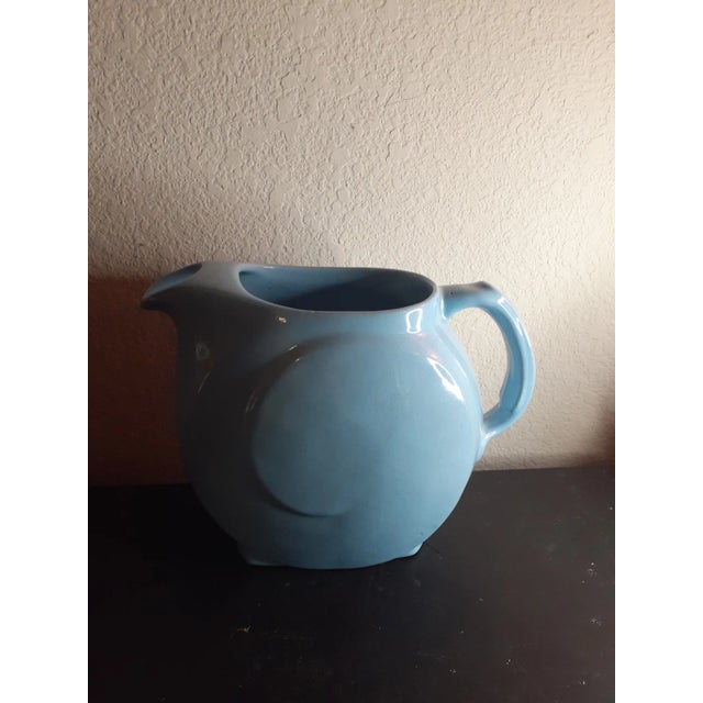 Ceramic 1960s Frankoma Blue Pitcher For Sale - Image 7 of 8