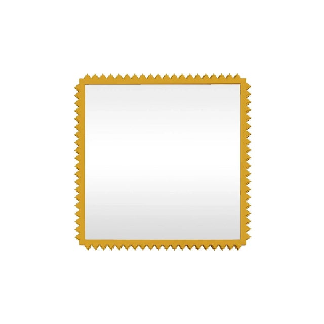 Contemporary Fleur Home Carnival Muses Square Mirror in Gold Leaf, 47.5x47.5 For Sale - Image 3 of 3