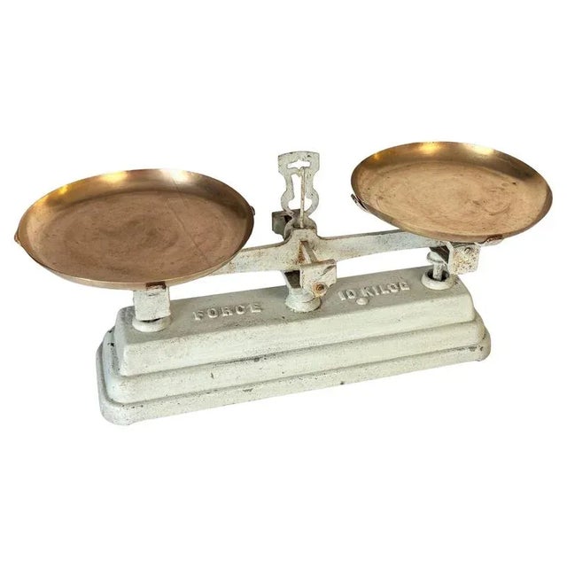 French Scale in Wrought Iron and Brass For Sale - Image 15 of 15