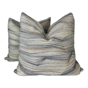 Pollack "String Theory" in Stratosphere 22" Pillows-A Pair