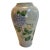 Lenox "Blue Hydrangeas" Collection Ceramic 10.5" Tall Ivory Vase Embossed Hand Painted Floral Design For Sale