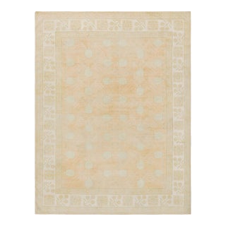 Rug & Kilim’s Khotan Style Rug In Blue and Pink With Pomegranate Floral Patterns - 14x20 For Sale