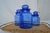 Mid 20th Century Mid 20th Century Takahashi Hand Blown Cobalt Blue Glass Apothecary Jars With Lids- Set of 3 For Sale - Image 5 of 11